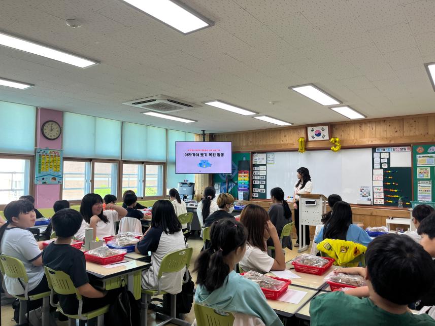 통영 원평초 학생들의 ‘찾아가는 어린이 문화유산 학습 프로그램’ 참여 모습 (‘24.5.29.)