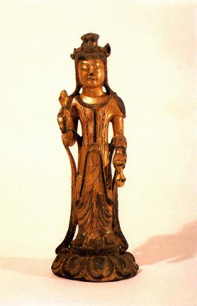Standing Gilt-Bronze Bodhisattva Statue in Uidang, Gongju