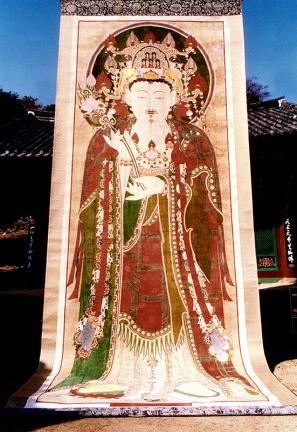 The painting of avalokitesvara bodhisattva in Jeokcheonsa Temple